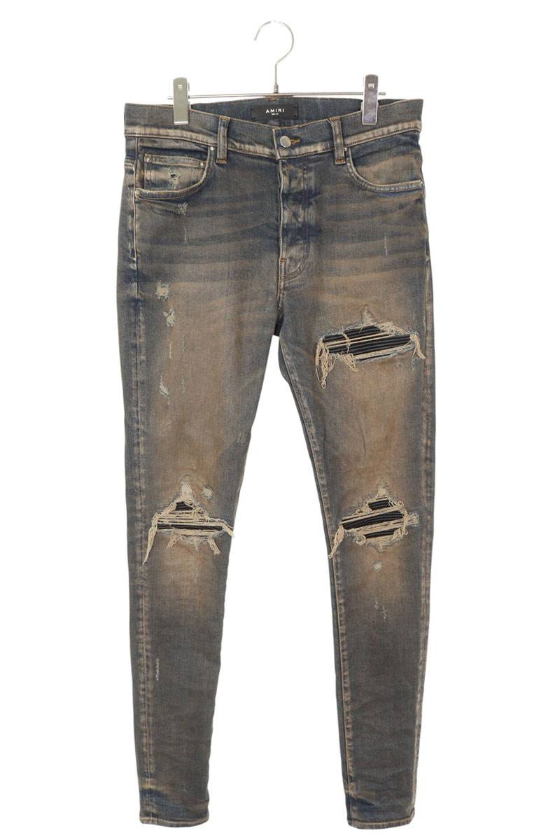 楽天市場】アミリ AMIRI サイズ:30インチ Leather Thrasher Jean