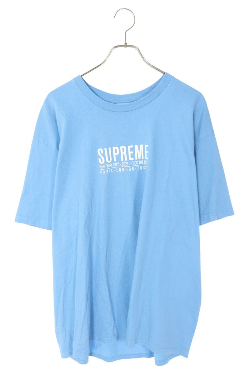 シュプリーム SUPREME 大きさ:XL  PARIS TEE 光の都市プルオーバー(青色)【924062】【OM10】【メンズ】【中古】bb33#rinkan*B