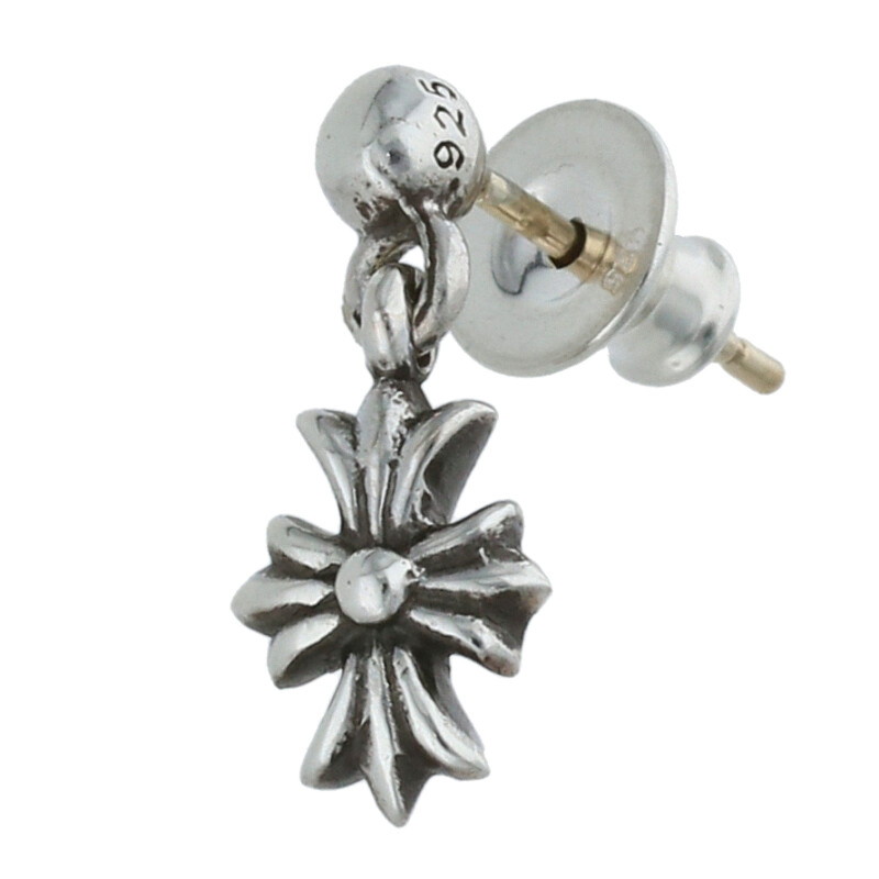 クロムハーツ Chrome Hearts   TNY E CH PLS 1 タイニーECHつけ加える落っこちる しろがね色ピアス(しろがね色 1.25g)【519052】【聞き入れる15】【小物】【中古】bb92#rinkan*B