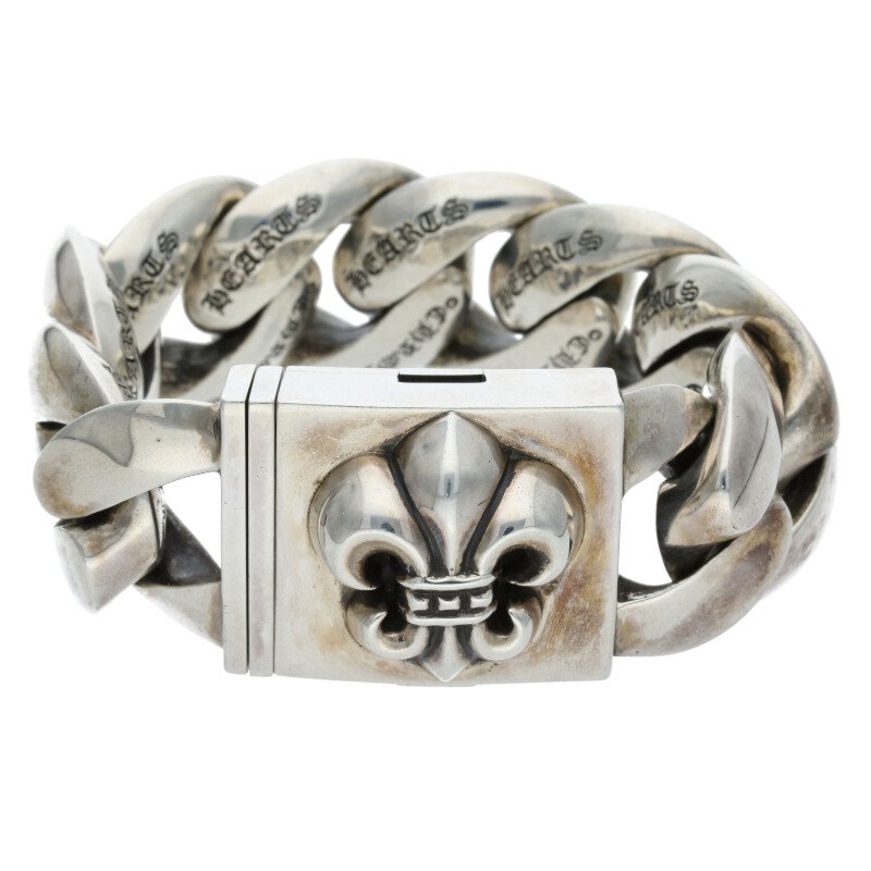 クロムハーツ Chrome Hearts　サイズ:8LINK CLASSIC XL BS BSフレアXLボックスID シルバーブレスレット(シルバー 479.62g)【627052】【OK15】【小物】【中古】bb346#rinkan*B｜RINKAN