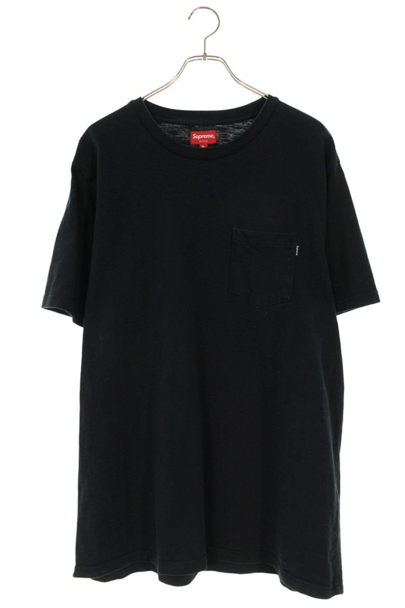 シュプリーム SUPREME 大きさ:XL  S S Pocket Tee ロゴタイプ刺しゅう衣嚢プルオーバー(黒いこと)【924062】【OM10】【メンズ】【中古】bb78#rinkan*B
