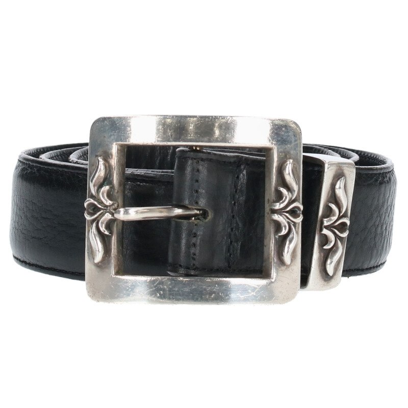 CHROME HEARTS 2PC ガンスリンガー ベルトsize:32 クロムハーツ ガンスリンガー ベルト レザー×925 サイズ32