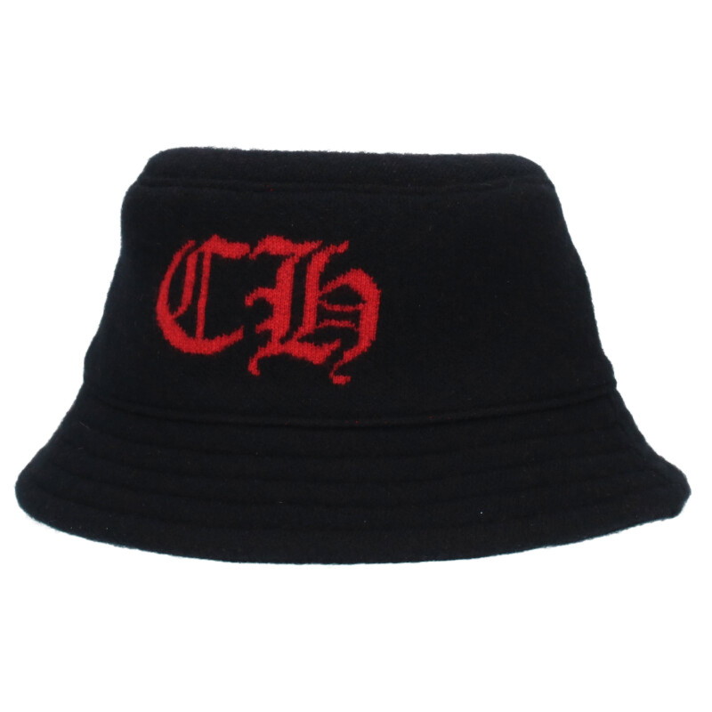 クロムハーツ ロゴ カシミアバケットハット CH バケハ 帽子 ブラック レッド 楽天市場】クロムハーツ バケットハット バケハ CH Logo CHロゴ