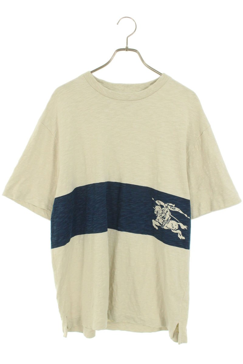 バーバリー Burberry 大きさ:M  8092407 EKD縞模様プルオーバー(ベージュ×青色)【923062】【OM10】【メンズ】【中古】bb356#rinkan*B