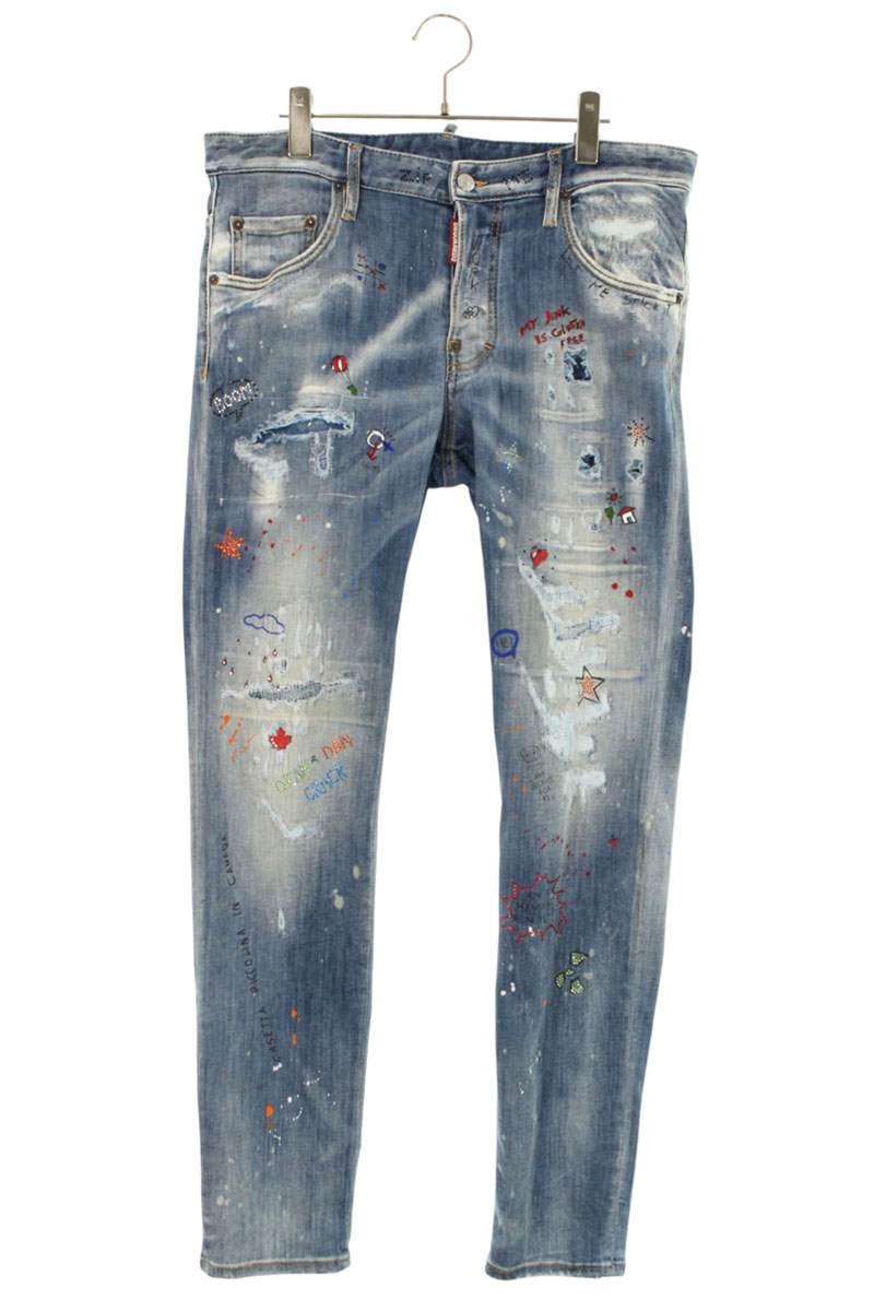 ディースクエアード サイズ:42  21SS  S79LA0028 ダメージ加工デニムパンツ 中古 BS99 楽天市場】ディースクエアード DSQUARED2 サイズ:42 21SS S79LA0028