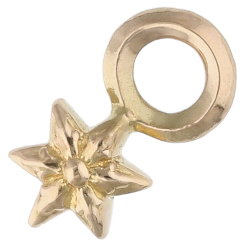 クロムハーツ Chrome Hearts　 22K STACK STAR スタースタックチャーム ゴールドネックレストップ(イエローゴールド 1.93g)【108052】【SS07】【小物】【中古】bb187#rinkan*B