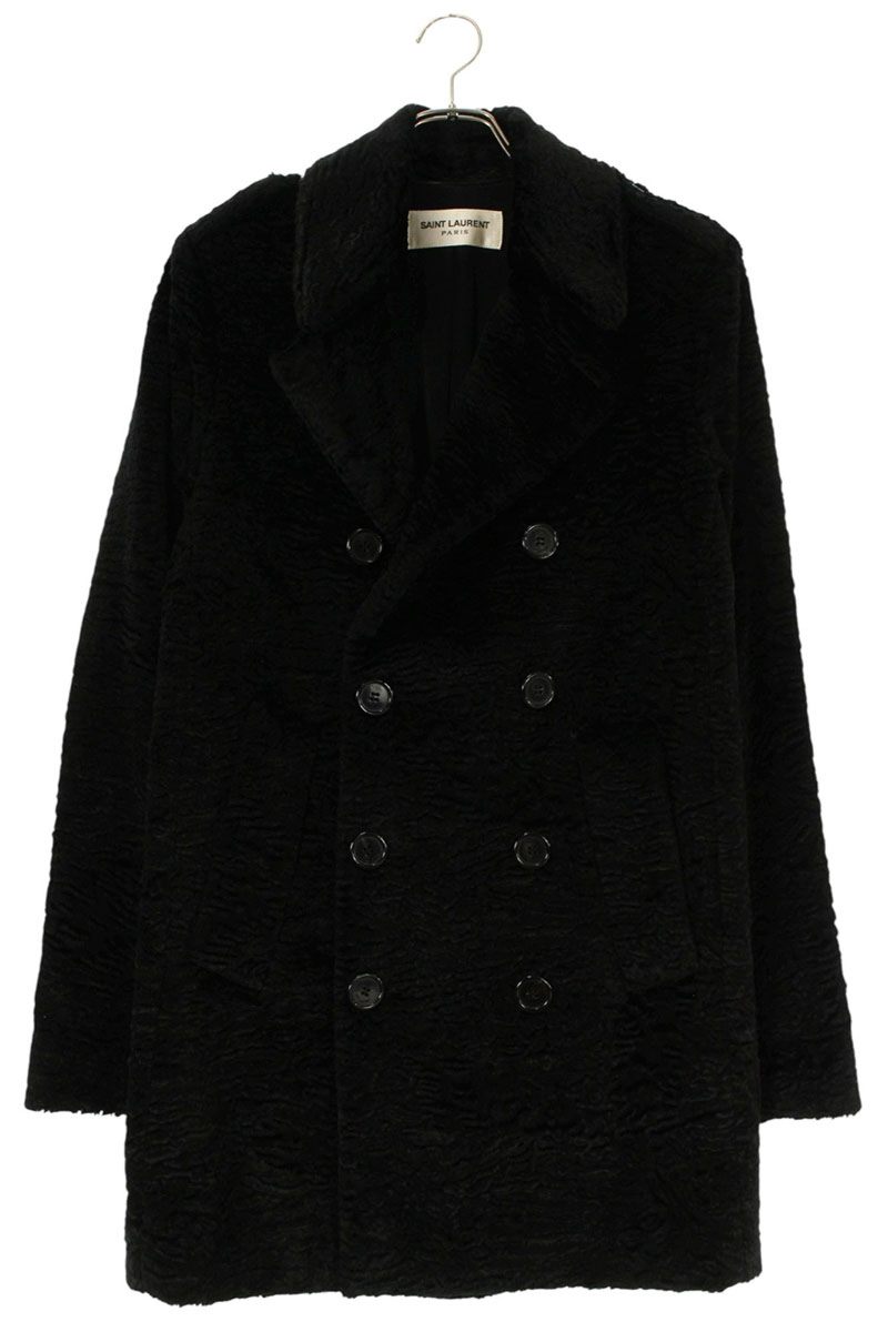 極美品　サンローラン　SAINT LAURENT 黒　Pコート SAINT LAURENT - サンローラン Pコート 44 キムタクがTVで着用