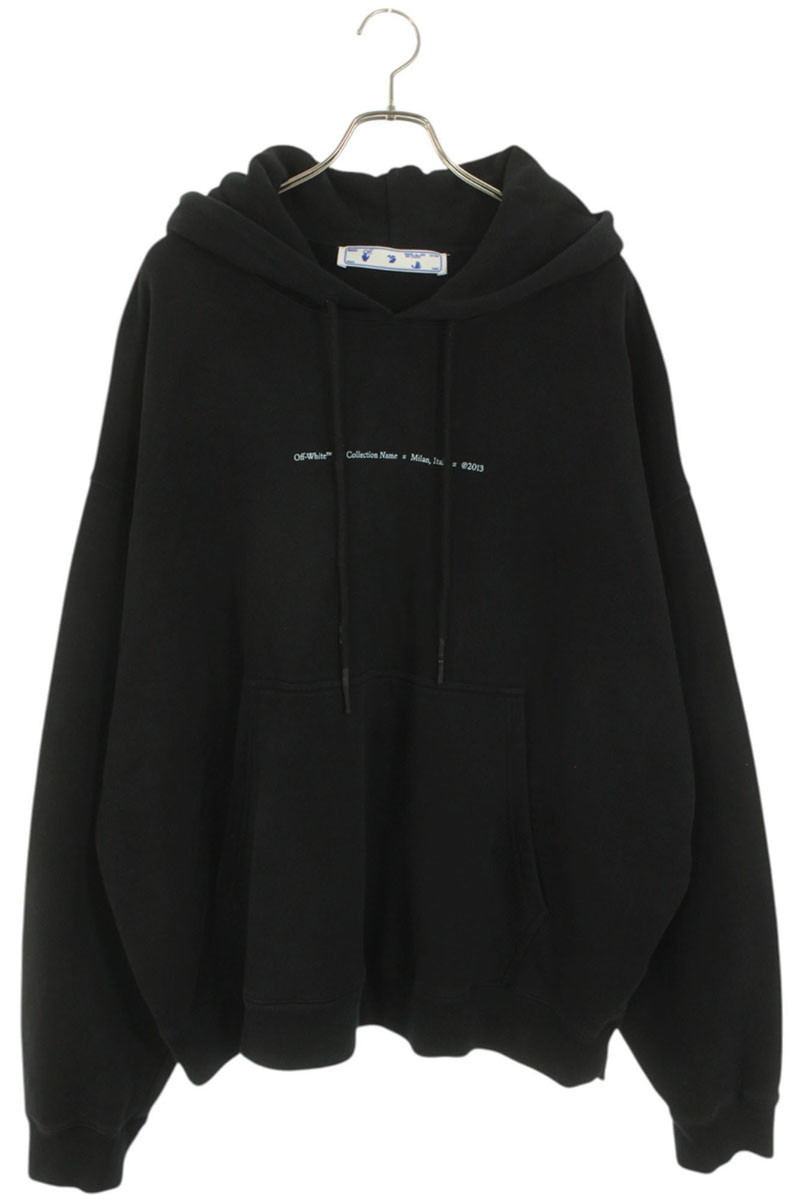 オフホワイト☆ムーンアローコットンパーカー レッド OFF-WHITE Abstract アロー スウェット パーカー オレンジ (Off