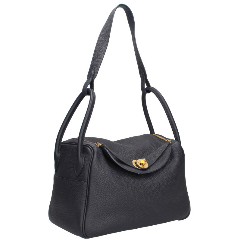 エルメス HERMES　サイズ:26 リンディ26 U刻印 SV金具トゴハンドバッグ(ネイビー)【108052】【SS13】【小物】【中古】bb415#rinkan*S｜RINKAN