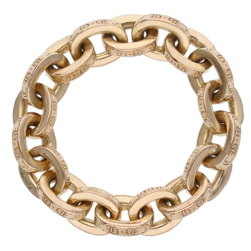 ゴールド ペーパーチェーンリング クロムハーツ 22K ゴールド ペーパーチェーン リング 指輪 RING