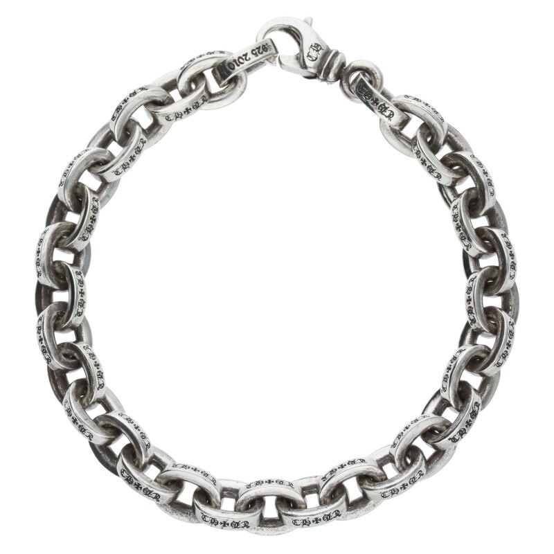 Chrome Hearts シルバーチェーンブレスレット Chrome Hearts - シルバー925製喜平チェーンクロスブレスレット