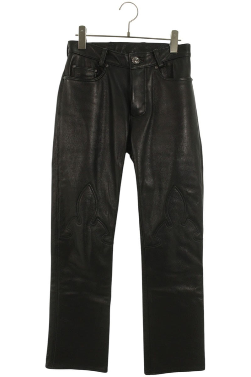 楽天市場】クロムハーツ Chrome Hearts サイズ:33×34 LTHR PANTS