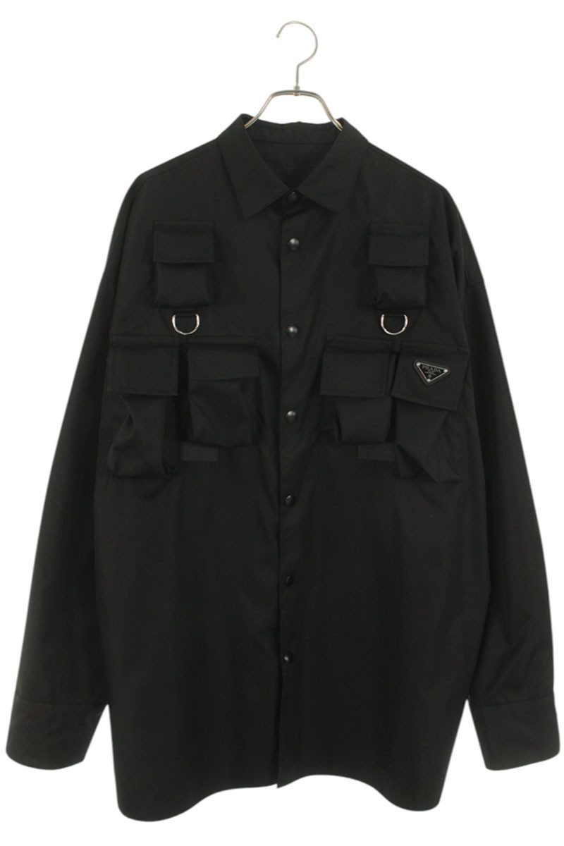 PRADA プラダ ポロシャツ サイズXL 大きめサイズ プラダ メンズ 定番 鹿の子 半袖ポロシャツ 白 #L #XL PRADA