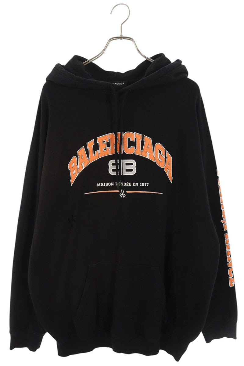 【美品】BALENCIAGA サスティナブルロゴ　フーディ サイズXS Amazon.co.jp: (バレンシアガ)BALENCIAGAロゴ刺しゅう オーバー