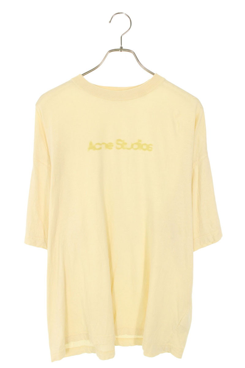 アクネストゥディオズ ACNE STUDIOS　 サイズ:XS FN-UX-TSHI000105 フェイデッドロゴプリントTシャツ(ベージュ)【018052】【SB01】【メンズ】【中古】bb127#rinkan*B