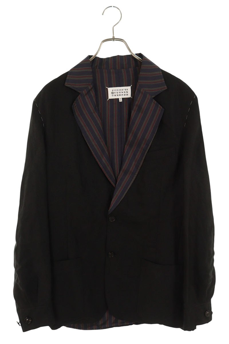 maison margiela マルジェラ ノーカラージャケット ストライプ Maison Margiela ジャケット ノーカラージャケット 「MAISON