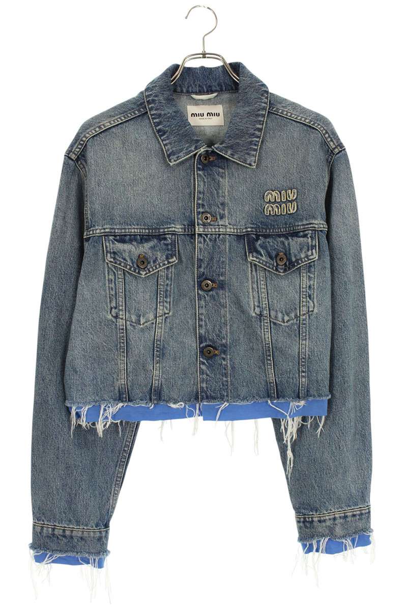 楽天市場】ミュウミュウ （Gジャン）デニムジャケット/GWG096/36