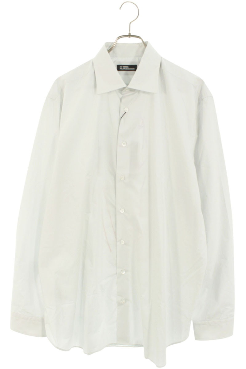 ラフシモンズ RAF SIMONS サイズ:46 23SS 231 M257C バックグラフィックデザイン長袖シャツ(ライトグレー)【418052】【SB01】【メンズ】【新古品】bb78#rinkan*N |RINKAN