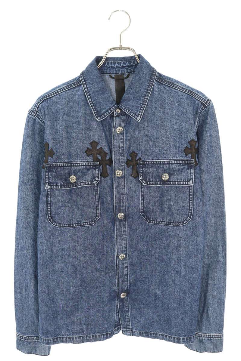 楽天市場】CHROME HEARTS Cross Patch Denim Zip Up Jacket