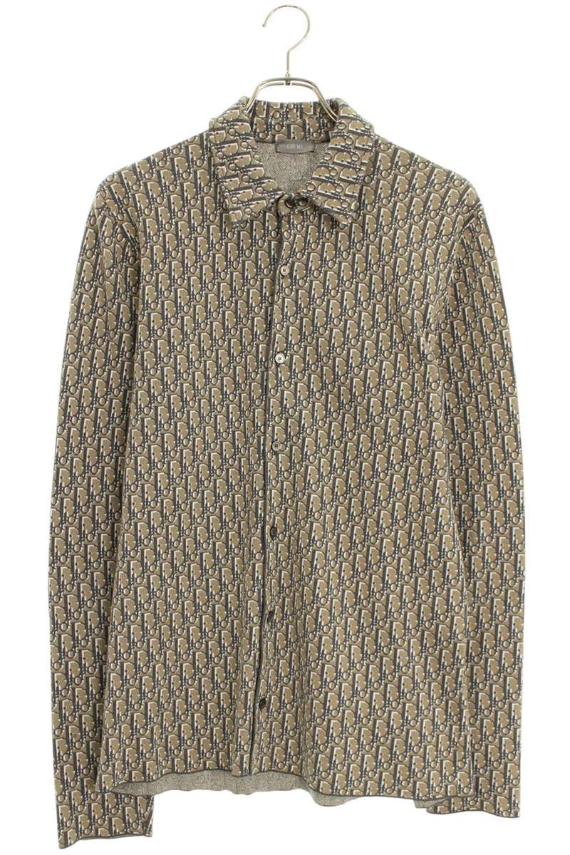 希少・美品】ディオールオブリーク柄コットンニット（肉厚）Lサイズ