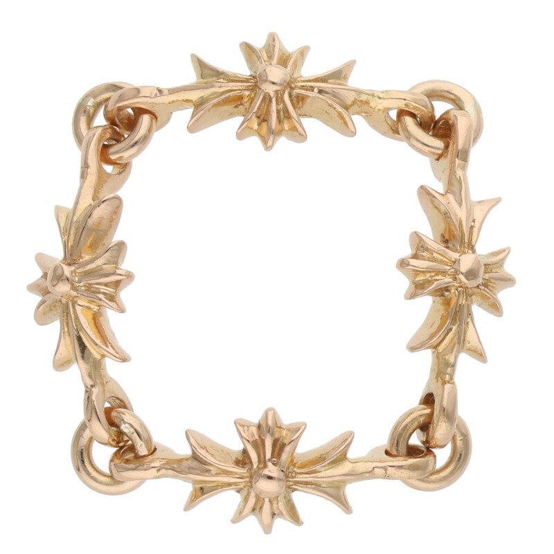 CHROME HEARTS クロムハーツ 22K CHプラス1ダイヤ ゴールド クロムハーツバブルガムリングCHプラス22Kゴールドwith