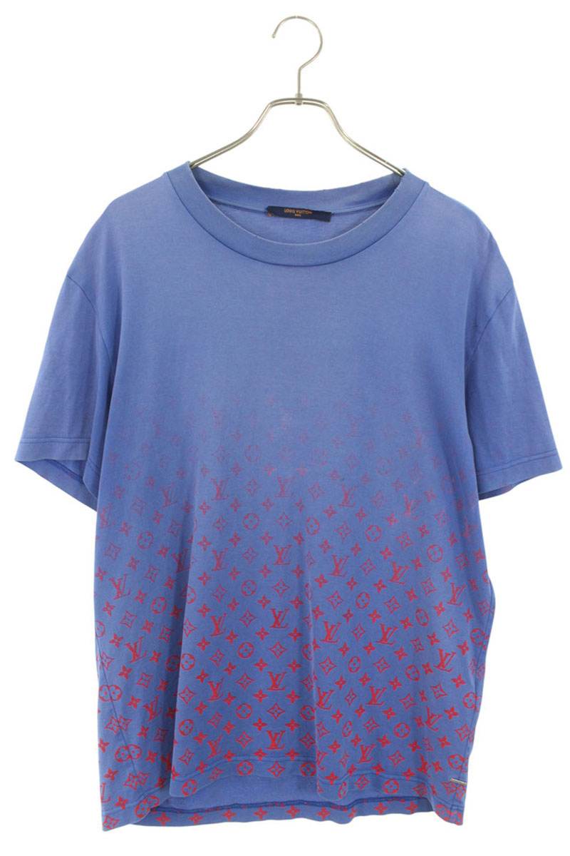 ルイヴィトン LOUISVUITTON サイズ:XL RM212Q NPG HKY46W モノグラムグラディエントTシャツ(ブルー×レッド)【528052】【SB01】【メンズ】【中古】bb356#rinkan*C|RINKAN