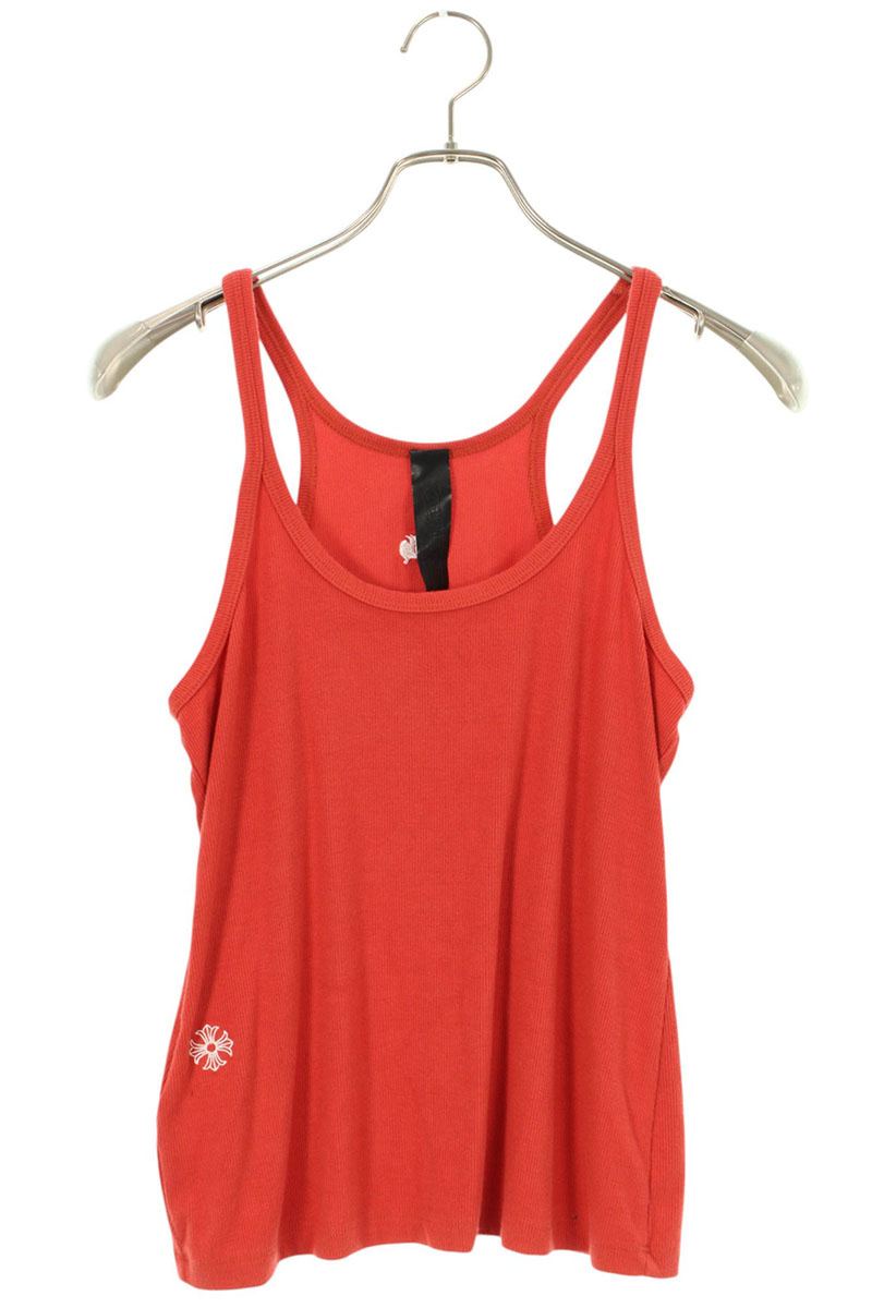 クロムハーツ Chrome Hearts　 サイズ:L Y NOT CH刺繍タンクトップ(レッド)【114062】【OK15】【レディース】【中古】bb415#rinkan*B