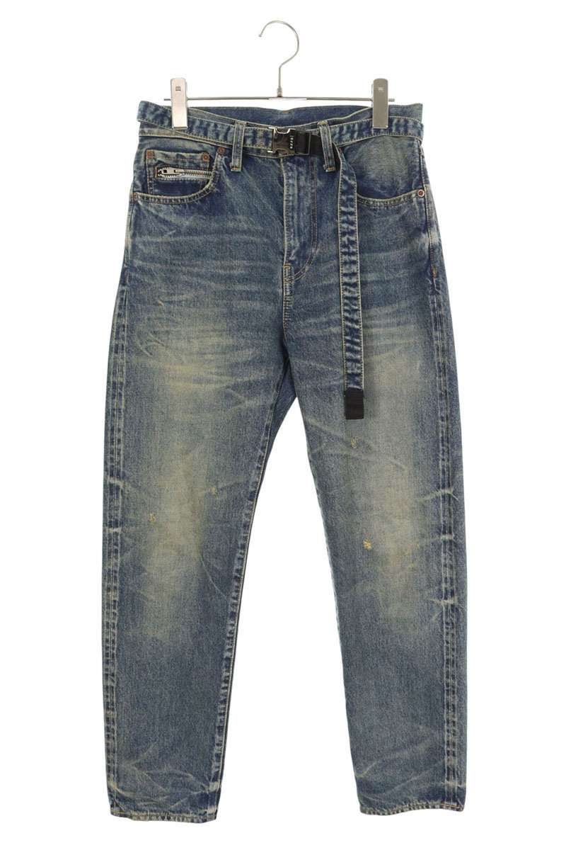 楽天市場】【中古】sacai×BEYONDEXX ベルテッドデニムパンツ 23-03204M