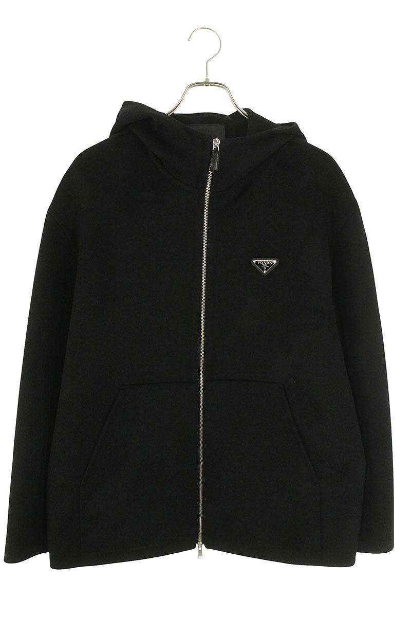PRADA アーカイブ　ジャケット 楽天市場】PRADA Logo Applique Half Zip Hoodie UJL62B S000