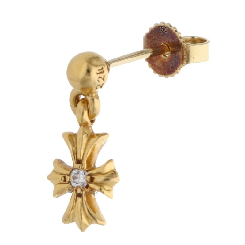 クロムハーツ 22K HOOP TFP TINY　タイニーフープ ゴールドピアス クロムハーツタイニーTFLフープピアス22K|クロムハーツ通販専門