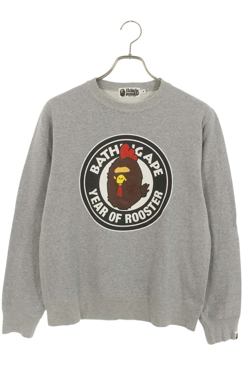 レアカラー　アベイジングエイプ　ラグランスウェット　L A BATHING APE(アベイシングエイプ) / スウェット/L/コットン