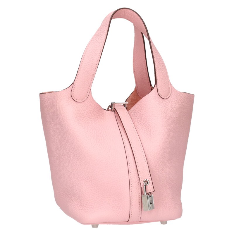 エルメス HERMES　サイズ:PM ピコタンPM U刻印 SV金具ローズサクラレザーハンドバッグ(ピンク&times;シルバー)【109052】【GZ14】【小物】【中古】bb177#rinkan*A ｜RINKAN 327,195円