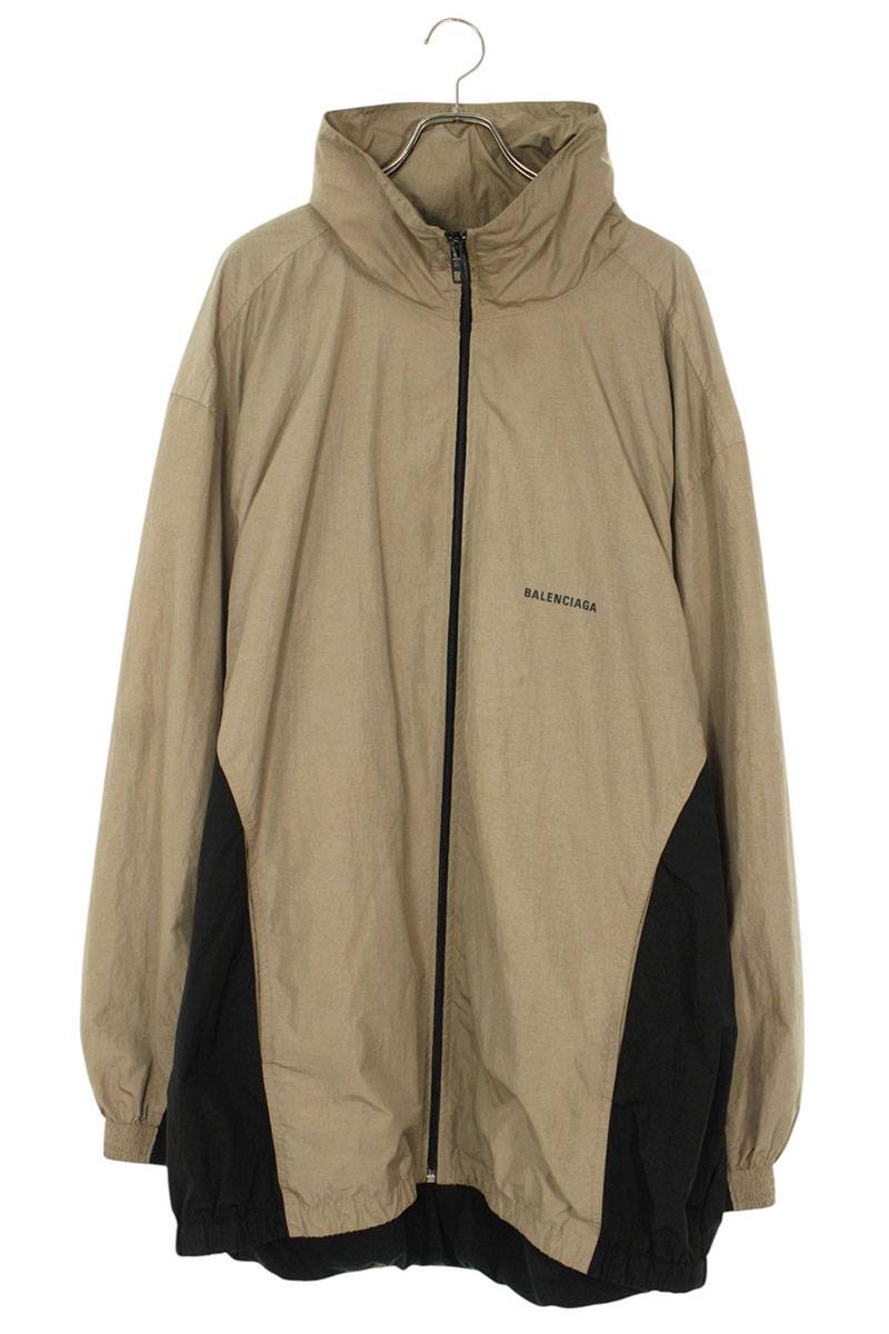 BALENCIAGA トラックナイロンジャケット　ブルゾン BALENCIAGA OUTLINE ロゴ ナイロン トラックジャケット ブラック