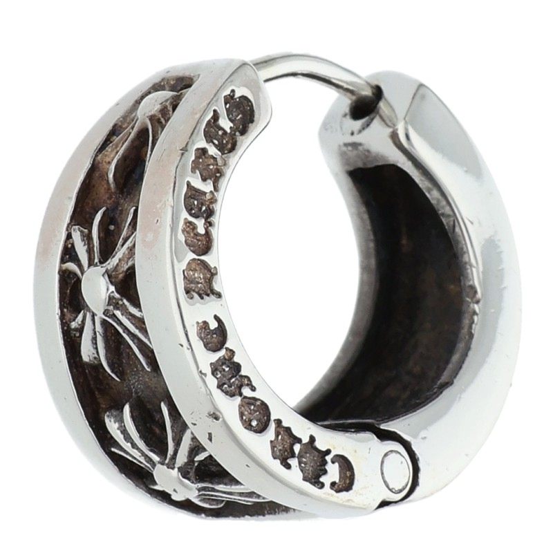 クロムハーツ Chrome Hearts   NARROW V-CHX R ナローV CHX しろがね色ピアス(しろがね色 8.67g)【309052】【SS07】【小物】【中古】bb76#rinkan*B