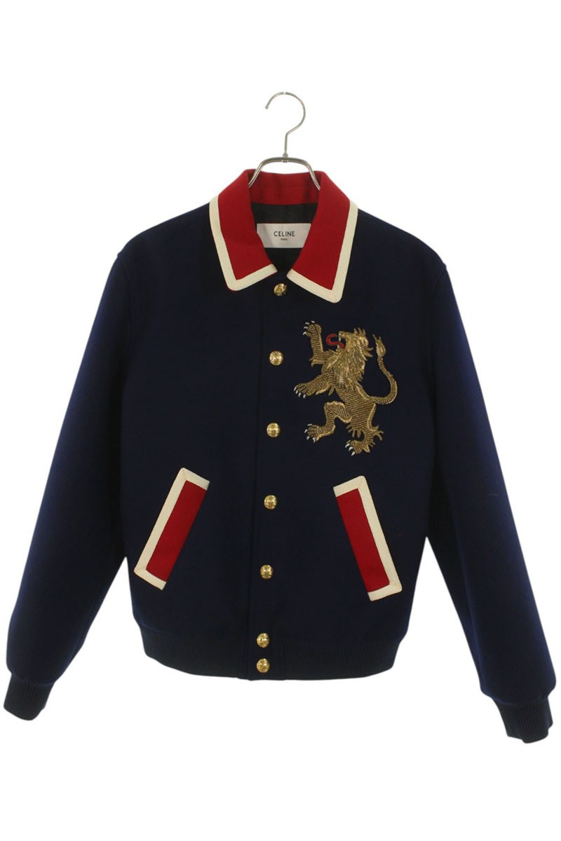 CELINEテディジャケットショルダー切替コーディロイスタジャン 48