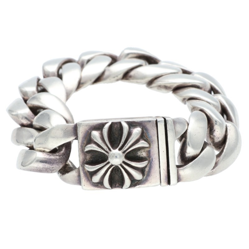 クロムハーツ Chrome Hearts 大きさ:11LINK  CLSC LRG3 CHXラージボックスID クラシックシルバーブレスレット(しろがね色 177.75g)【519052】【聞き入れる15】【小物】【中古】bb349#rinkan*B