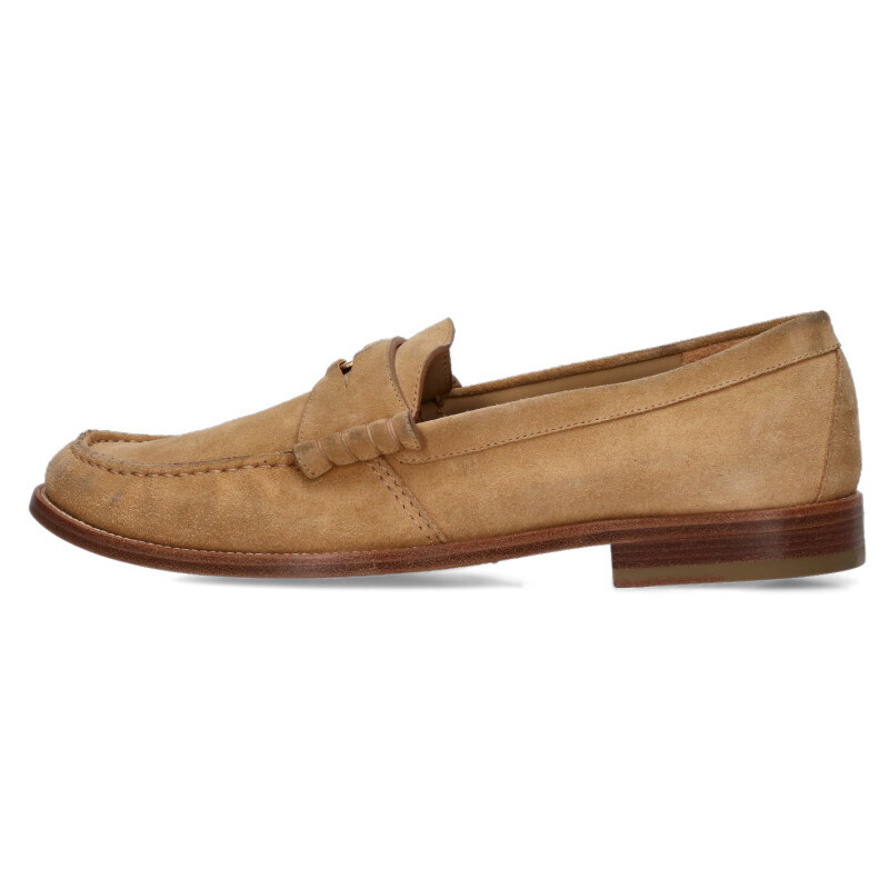 ルード RHUDE　 サイズ:13 PENNY LOAFER コイン付きスエードレザーローファー(ブラウン×ゴールド)【909052】【BS99】【メンズ】【小物】【中古】bb428#rinkan*B