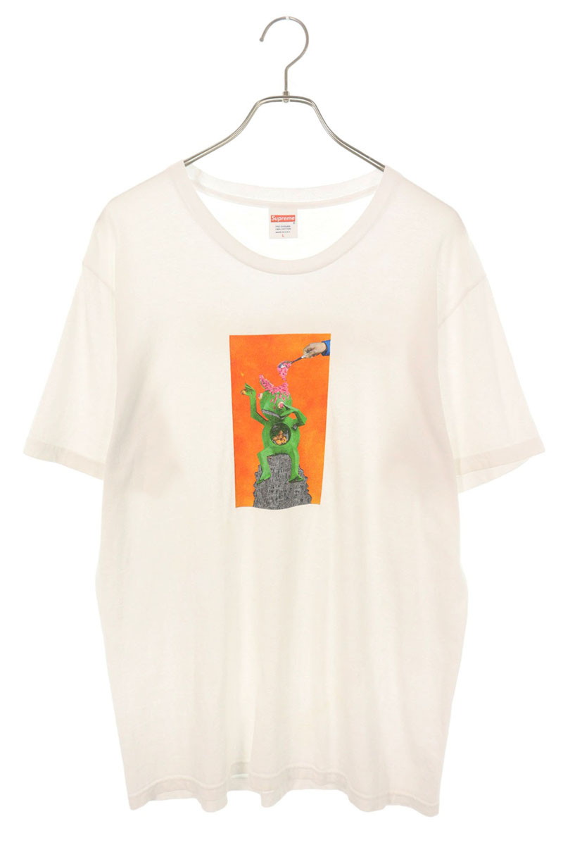 シュプリーム SUPREME 大きさ:L  17SS  Mike Hill Brains Tee マイクヒルプリントプルオーバー(白いこと)【924062】【OM10】【メンズ】【中古】bb297#rinkan*B