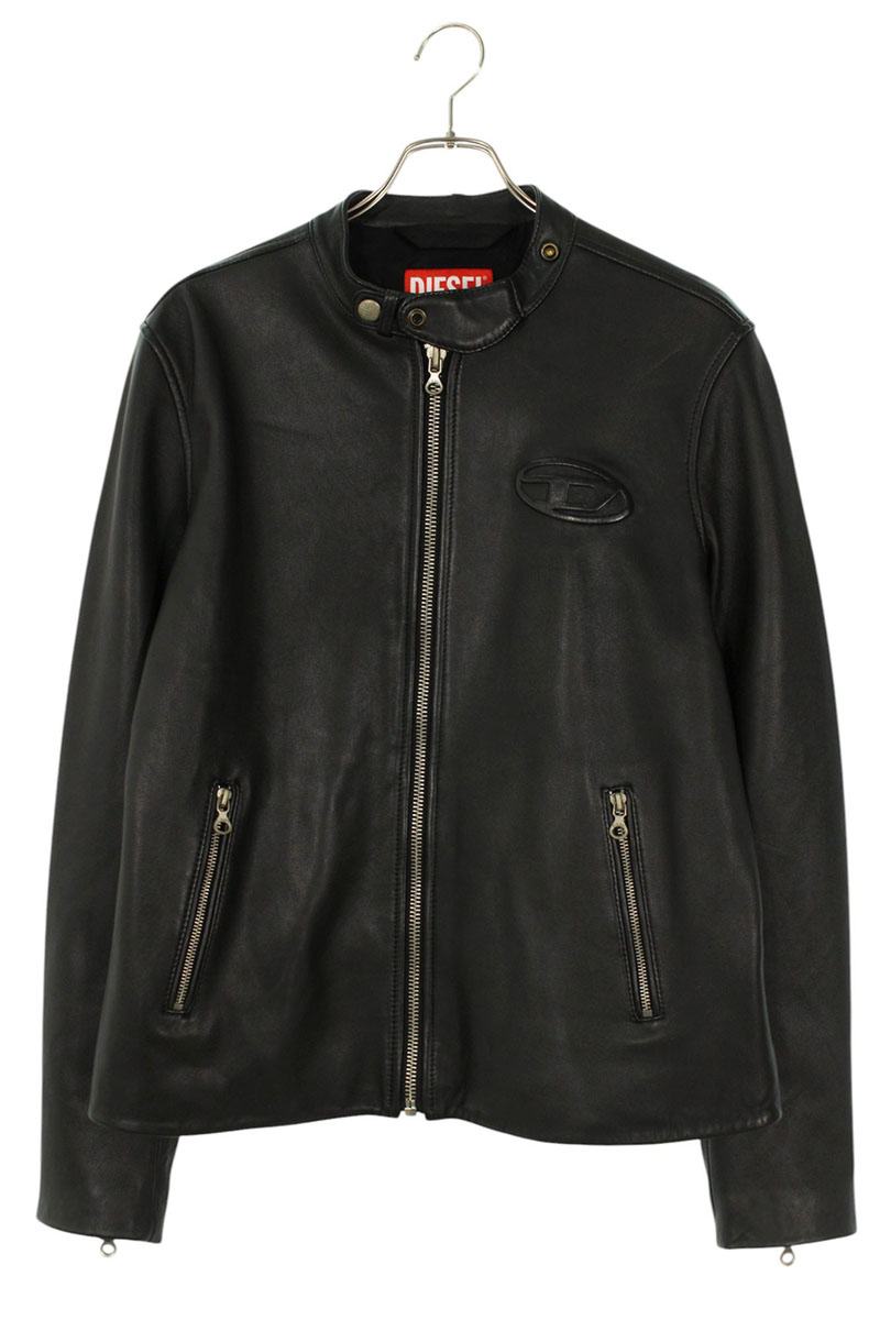 DIESEL BLACKGOLD レザージャケット 黒 シングルライダース 38 ディーゼル ブラックゴールドDIESEL BLACK GOLD レザーライダース
