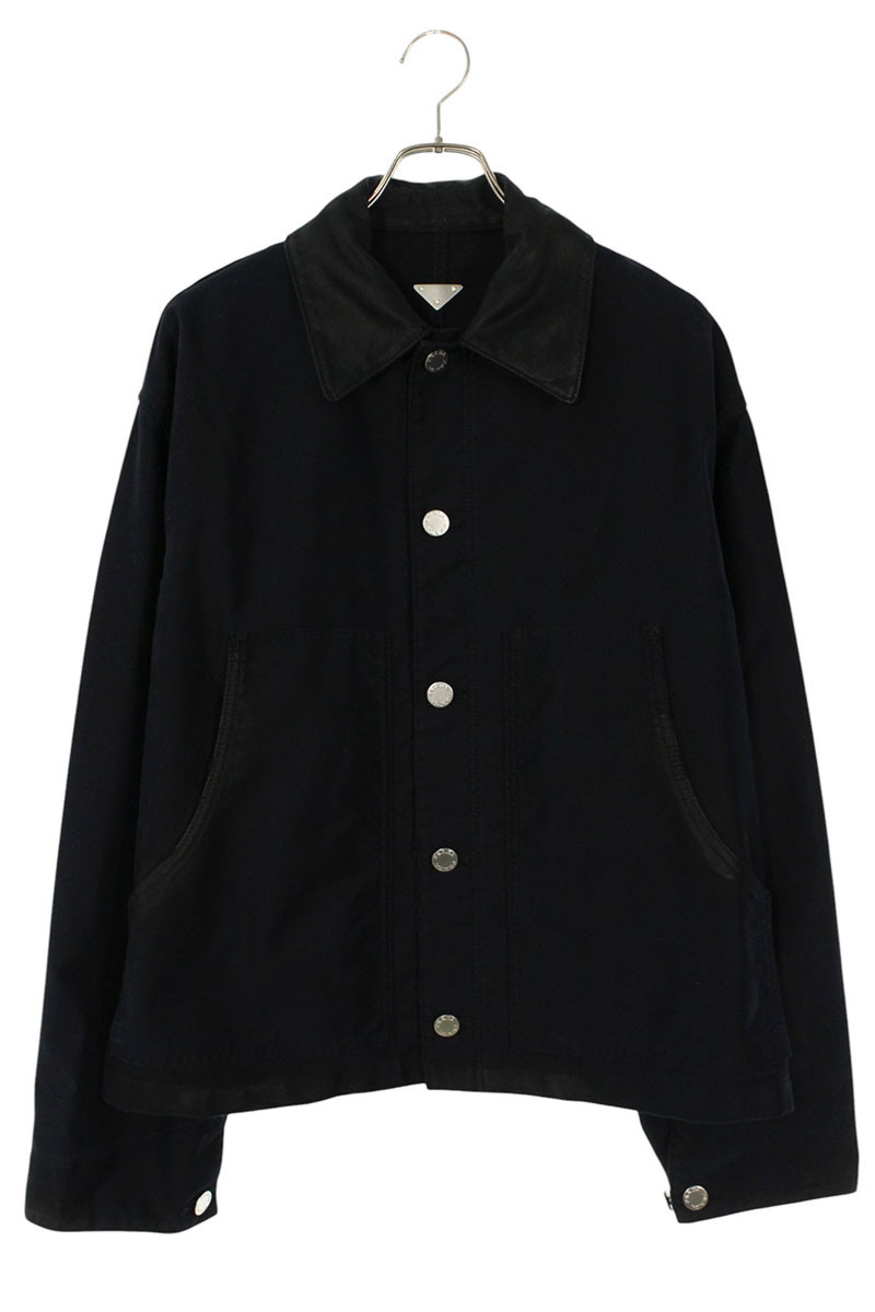 【美品】PRADA テーラードジャケット 比翼 40 黒 プラダスポーツ(PRADA SPORTS)|ナイロン2Bテーラードジャケット
