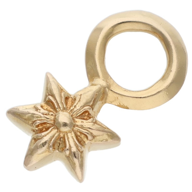クロムハーツ Chrome Hearts　 22K STACK STAR スタースタックチャーム ゴールドネックレストップ(イエローゴールド 1.79g)【329052】【NO05】【小物】【中古】bb30#rinkan*B ｜RINKAN 120,670円
