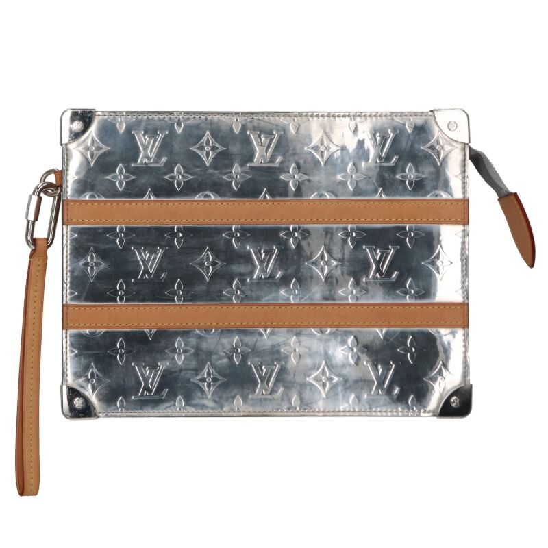 ルイヴィトン LOUISVUITTON   M80807 ブート・ポシェット モノグラムミラークラッチバッグ(しろがね色×ベージュ)【119052】【BS55】【小物】【中古】bb212#rinkan*B