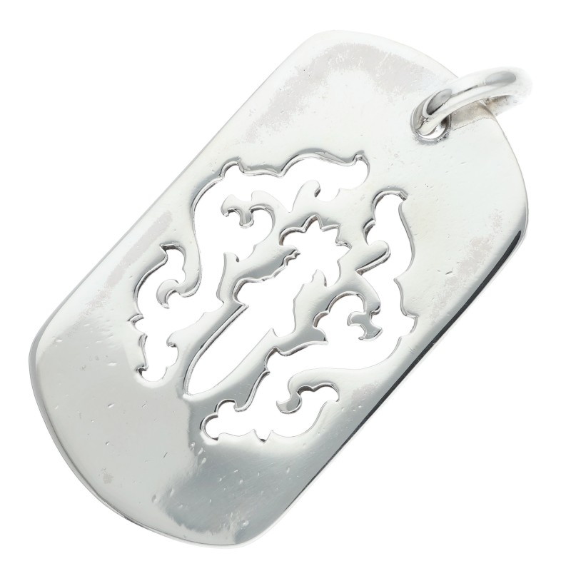 クロムハーツ Chrome Hearts　 D TAG LRG DAGGER ダガーカットアウトドッグタグ オールドラージドッグタグネックレストップ(シルバー 15.17g)【020152】【NO05】【小物】【中古】bb450#rinkan*B ｜RINKAN