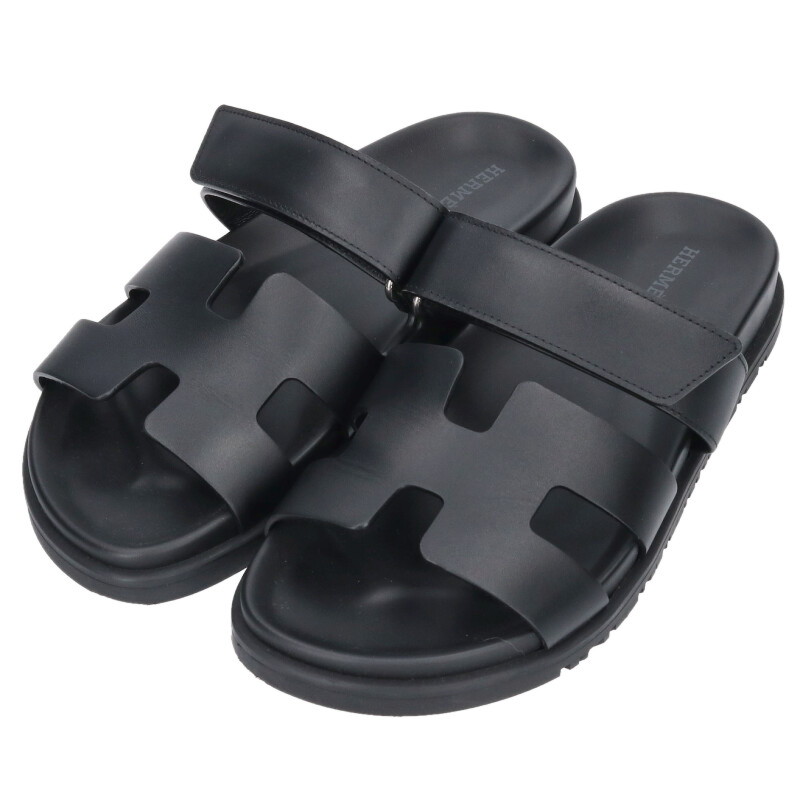 HERMES 黒 レザー ファー サンダル　37サイズ 楽天市場】【エルメス】Hermes シプレ カーフレザー×ムートン