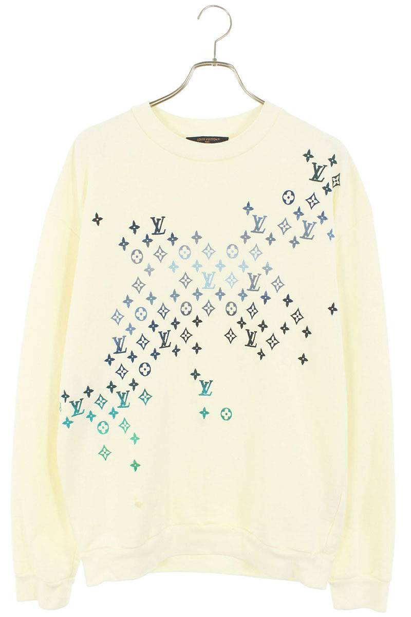 ルイヴィトン LOUISVUITTON 大きさ:XL  24SS  RM241M IHN HQY31W グラデーションモノグラム エンブロイダリースウェット(白いこと)【229052】【SS13】【メンズ】【中古】bb87#rinkan*B