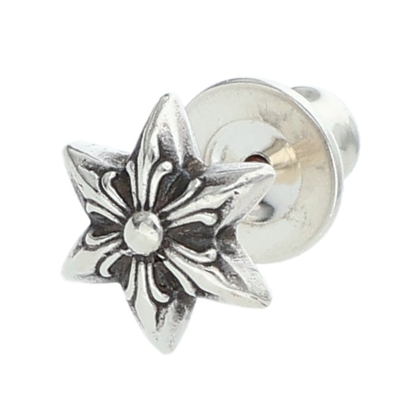 クロムハーツ Chrome Hearts   CO STAR スタースタッド しろがね色ピアス(しろがね色 0.73g)【719052】【NO05】【小物】【中古】bb390#rinkan*B