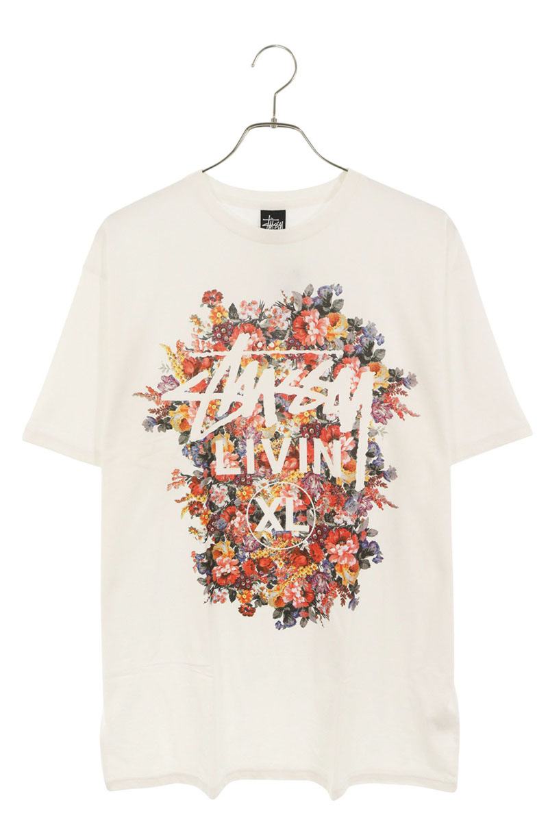 ステューシー STUSSY 大きさ:XL フローラルプリントプルオーバー(白いこと)【213062】【FK04】【メンズ】【中古】bb33#rinkan*A