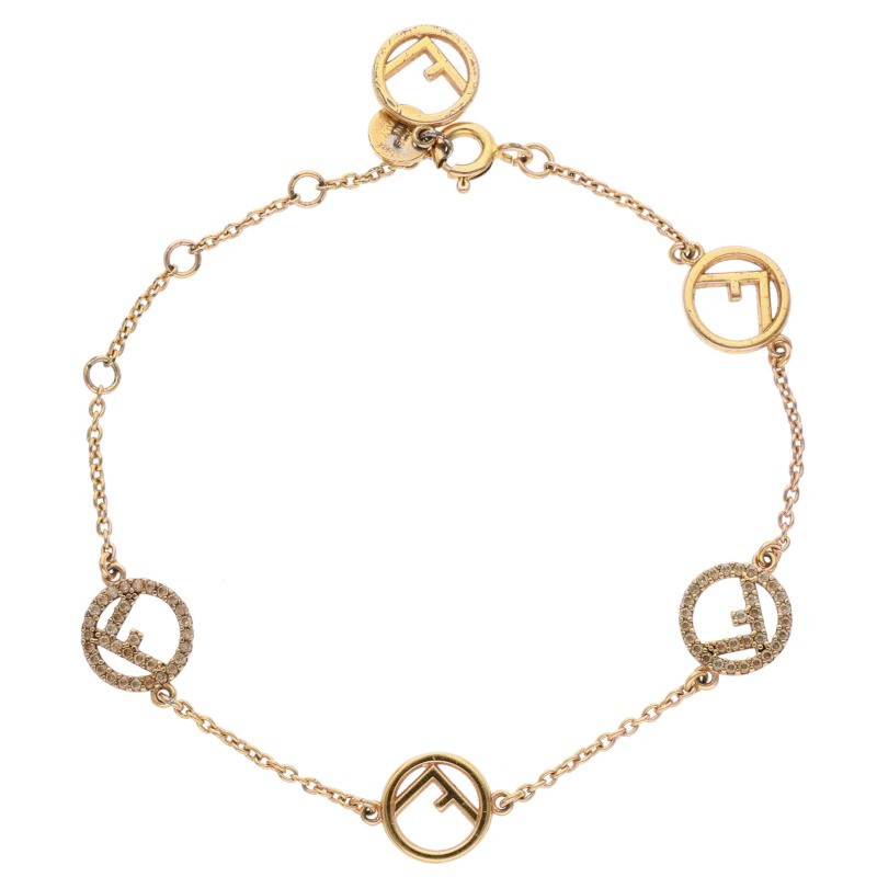 極美品 フェンディ ダブルブレスレット セレリア プレート ロゴ レザー ピンク FENDI フェンディ セレリア レザー ブレスレット ピンク＜USED