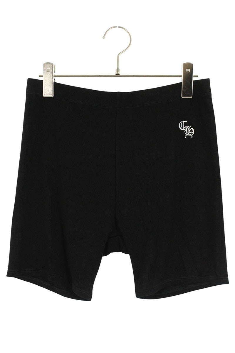 クロムハーツ Chrome Hearts 大きさ:S  Y NOT CH刺しゅうコットンタイツショーツ(黒いこと)【129052】【SJ02】【レディース】【中古】bb17#rinkan*B