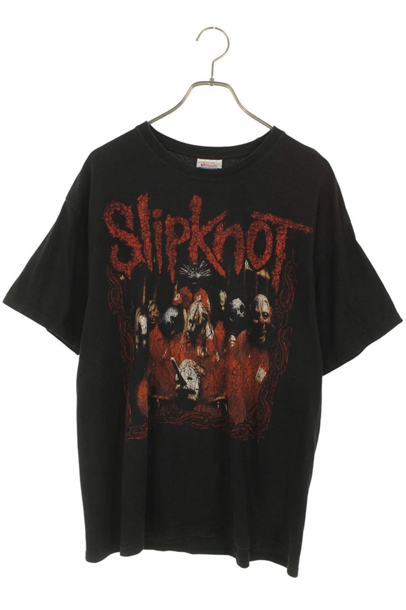 ヴィンテージ VINTAGE　 サイズ:L SLIPKNOT スリップノット フロントプリントTシャツ(ブラック×レッド)【114062】【SS13】【メンズ】【中古】bb420#rinkan*C